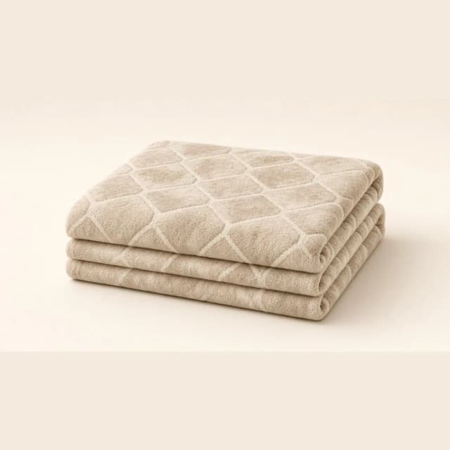Plaid polaire motif zellige 100x150 cm
