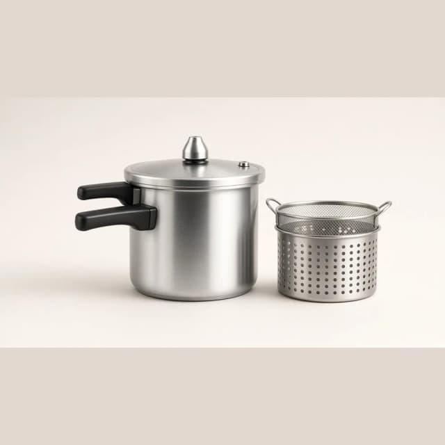 Cocotte-minute aluminium 4 L avec panier