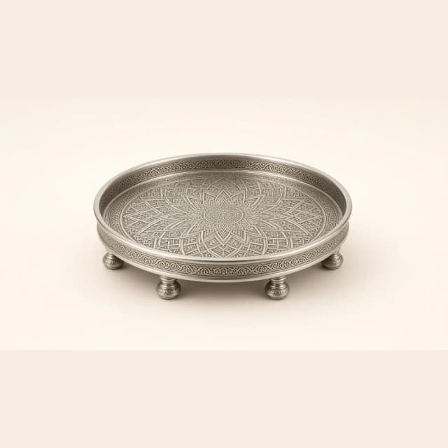 Plateau à thé rond 40 cm