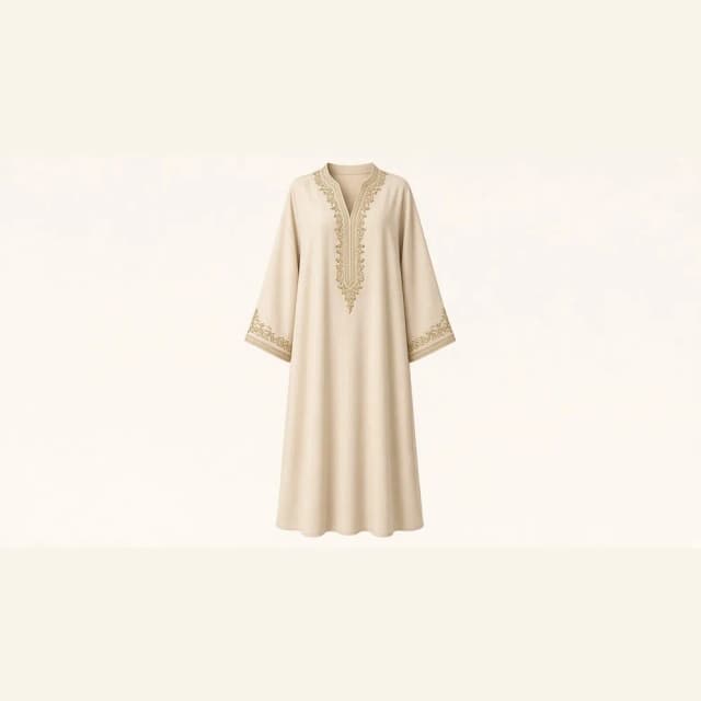 Djellaba femme crêpe brodée